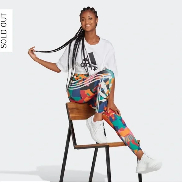 NWT Adidas x Farm Rio leggings - Picture 2 of 4